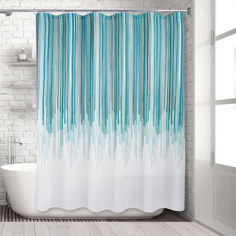 Wrought Studio 1 Pieces Striped Single Shower Curtain & Reviews Wayfair